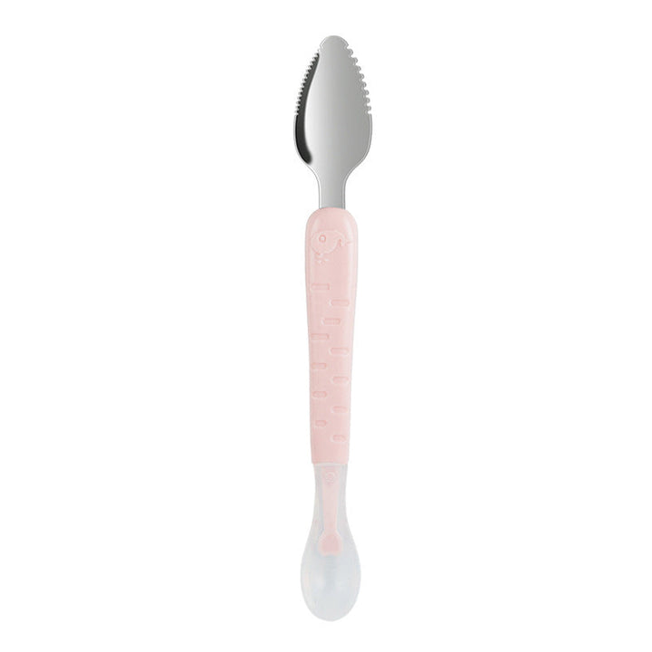 2-in-1 Silicone Baby Spoon - TinyTasties-Pink-Blue-State of Style