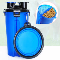 2-in-1 Travel Cup with Food Bowl - PawBuddy™-Blue-State of Style