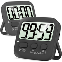 2-Pack Digital Kitchen Timers - KitchenTick-Completely black-State of Style