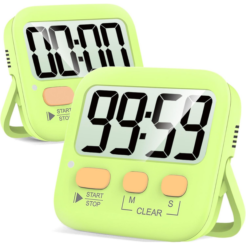 2-Pack Digital Kitchen Timers - KitchenTick-Light green-State of Style