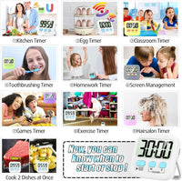 2-Pack Digital Kitchen Timers - KitchenTick-White-State of Style