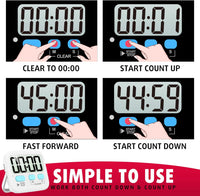 2-Pack Digital Kitchen Timers - KitchenTick-White-State of Style