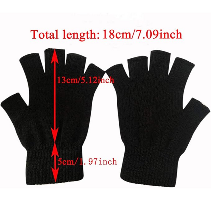 2-Pack Winter Knitted Fingerless Gloves - WarmFlex Set-State of Style