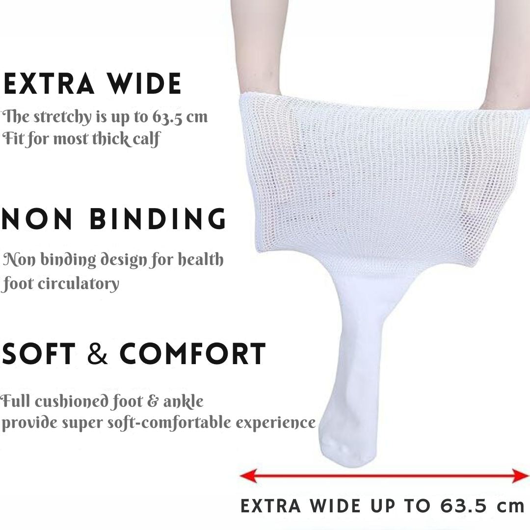 2 Pairs of Comfort Extra Wide Lymphedema & Diabetic Socks - Max-State of Style