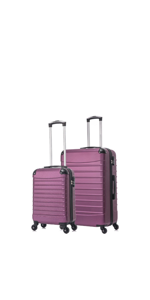 2-piece hard shell suitcase set – Bordeaux-State of Style