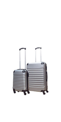 2-piece hard-shell suitcase set – Milano Silver-State of Style