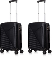 2-piece hard shell suitcase set – Santorini-Black-2x S (39 L)-State of Style