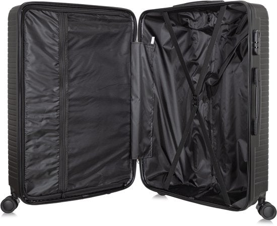 2-piece hard shell suitcase set – Santorini-Gray-2x S (39 L)-State of Style