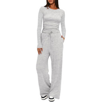 2-Piece Ladies Lounge Set - Lieke-White-74 cm-XS-State of Style