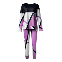 2-Piece Set with Round Neck and Long Pants – Sophie-Grey-S-State of Style