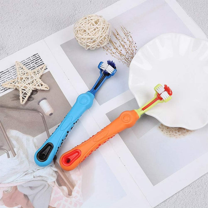 2-Piece Triangular Pet Toothbrush - Tartar Control for Healthy Teeth-State of Style