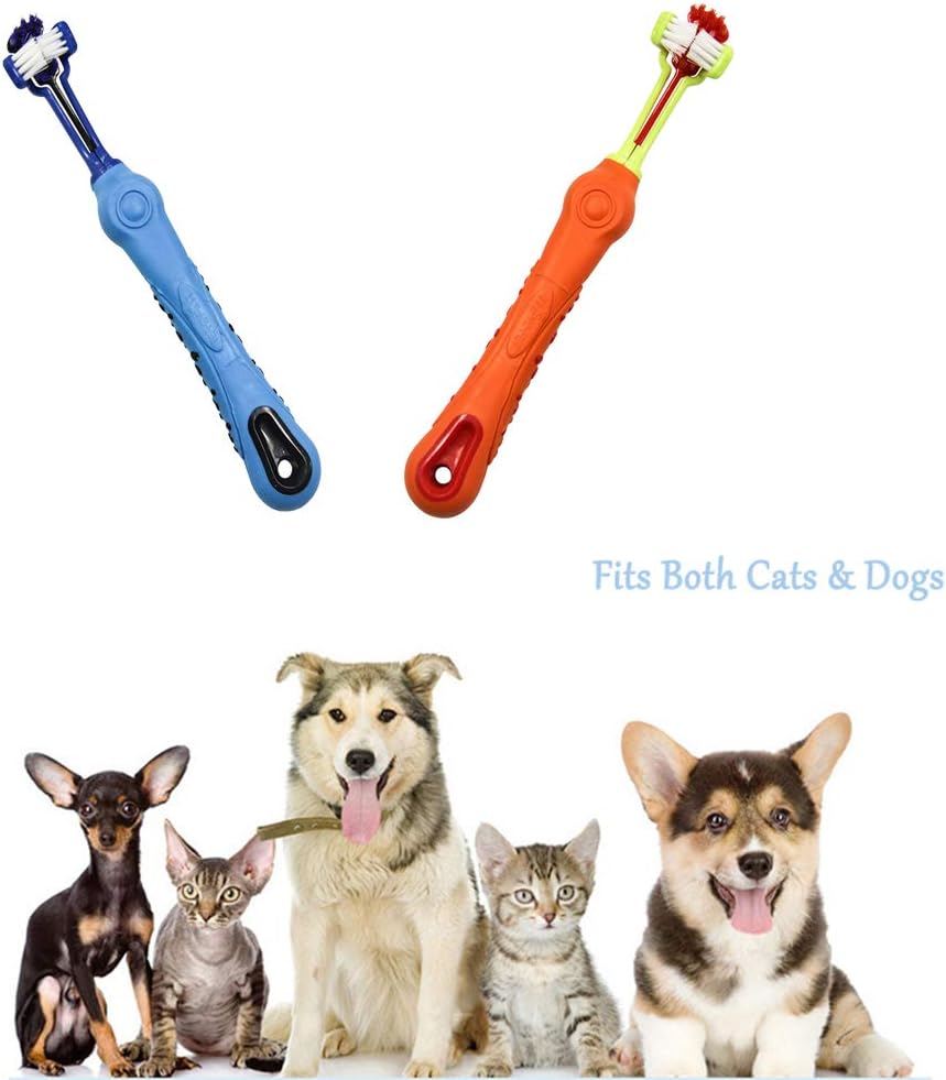 2-Piece Triangular Pet Toothbrush - Tartar Control for Healthy Teeth-State of Style