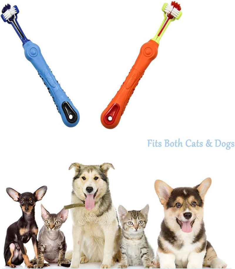 2-Piece Triangular Pet Toothbrush - Tartar Control for Healthy Teeth-State of Style