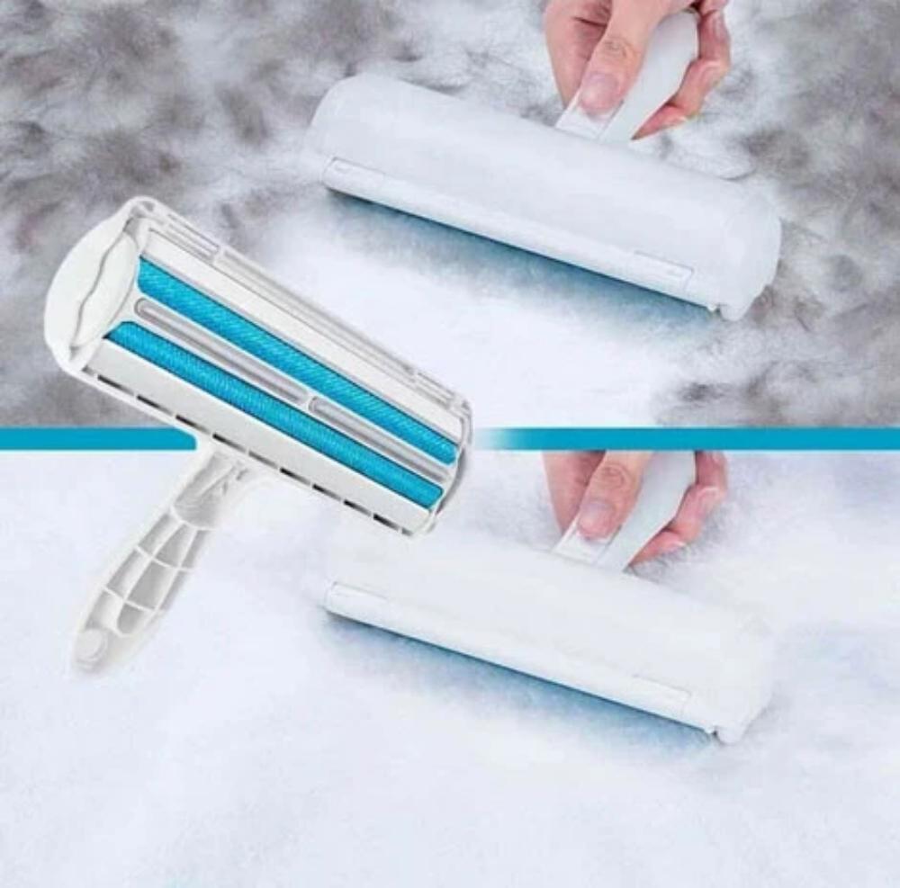 2-Way Pet Hair Remover with Microfiber Roller - FurSweep-Blue-State of Style