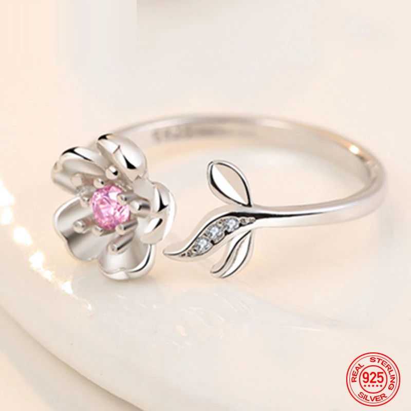 Adjustable Flower Ring | 925 Sterling Silver