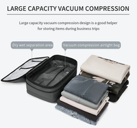 Expandable Waterproof Laptop & Vacuum Compression Travel Backpack