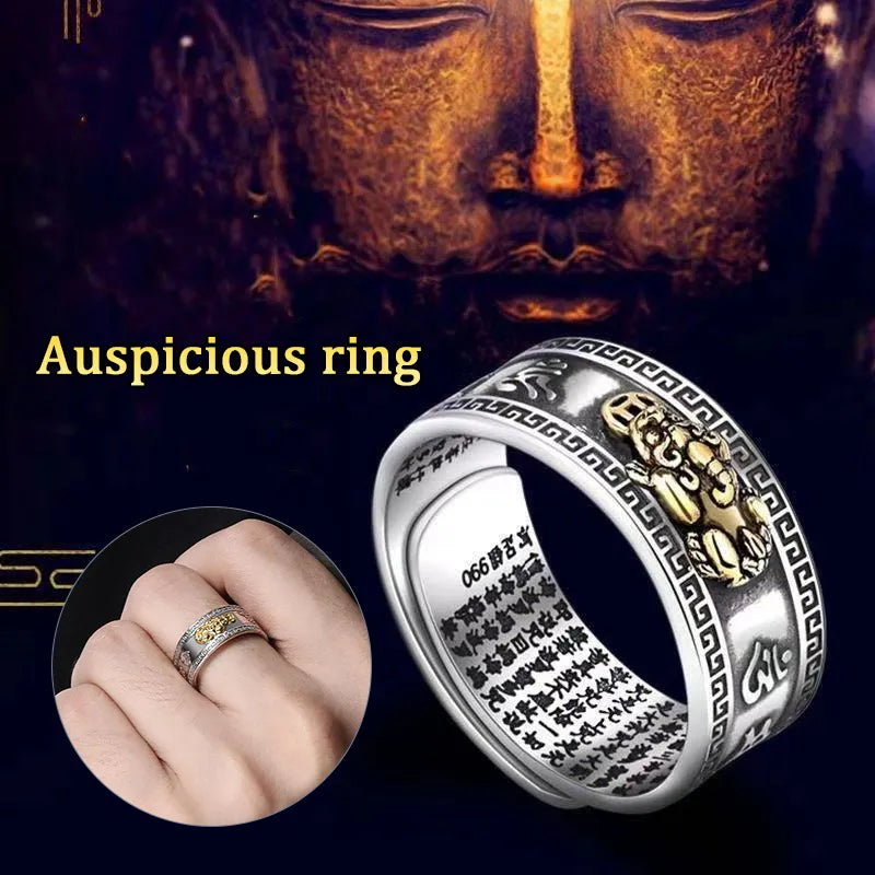 Pixiu Good Luck Ring | Adjustable Gold Ring