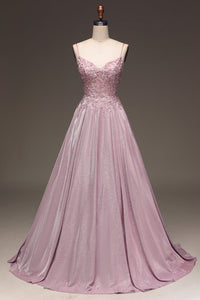 Sparkling Blush A-Line Ball Gown - Clara