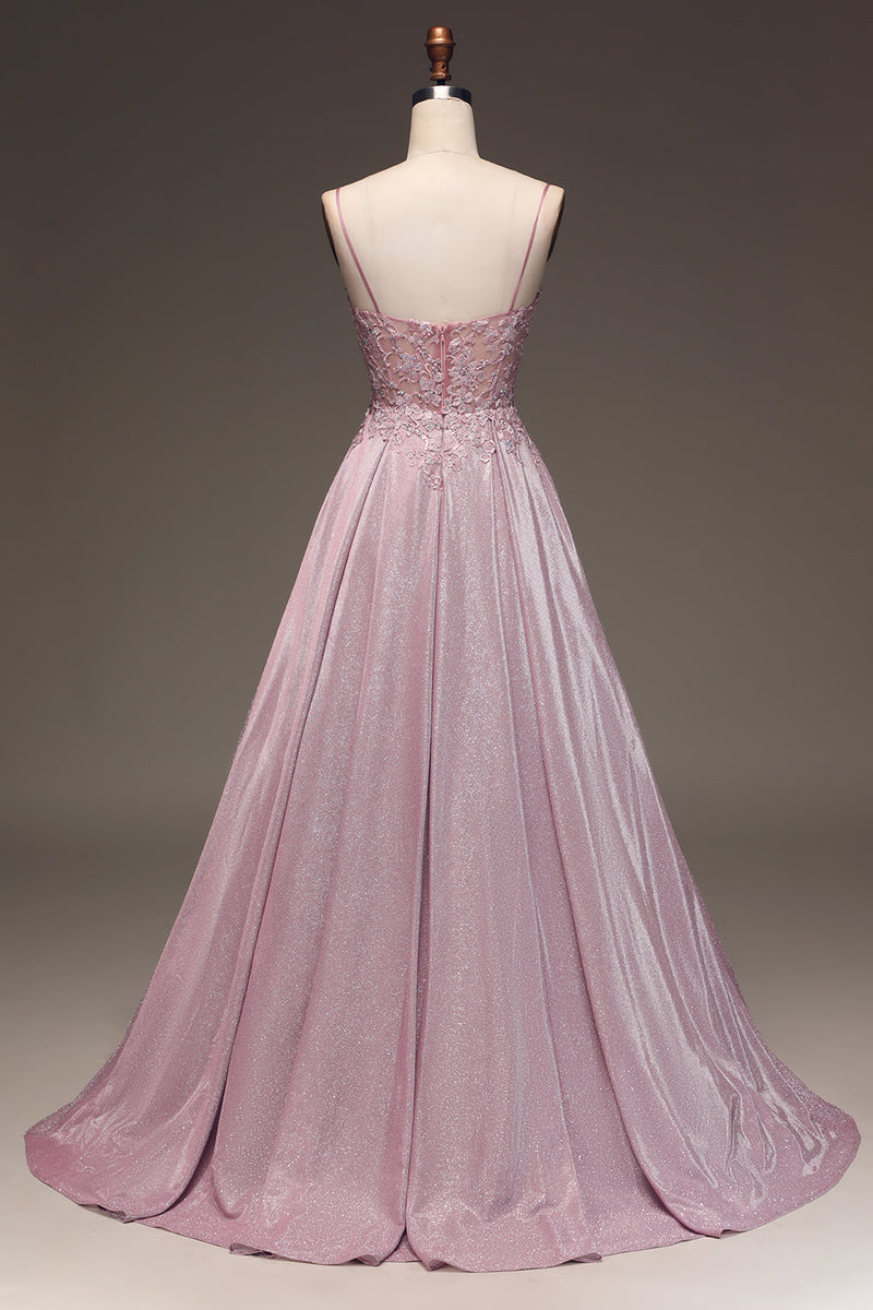 Sparkling Blush A-Line Ball Gown - Clara