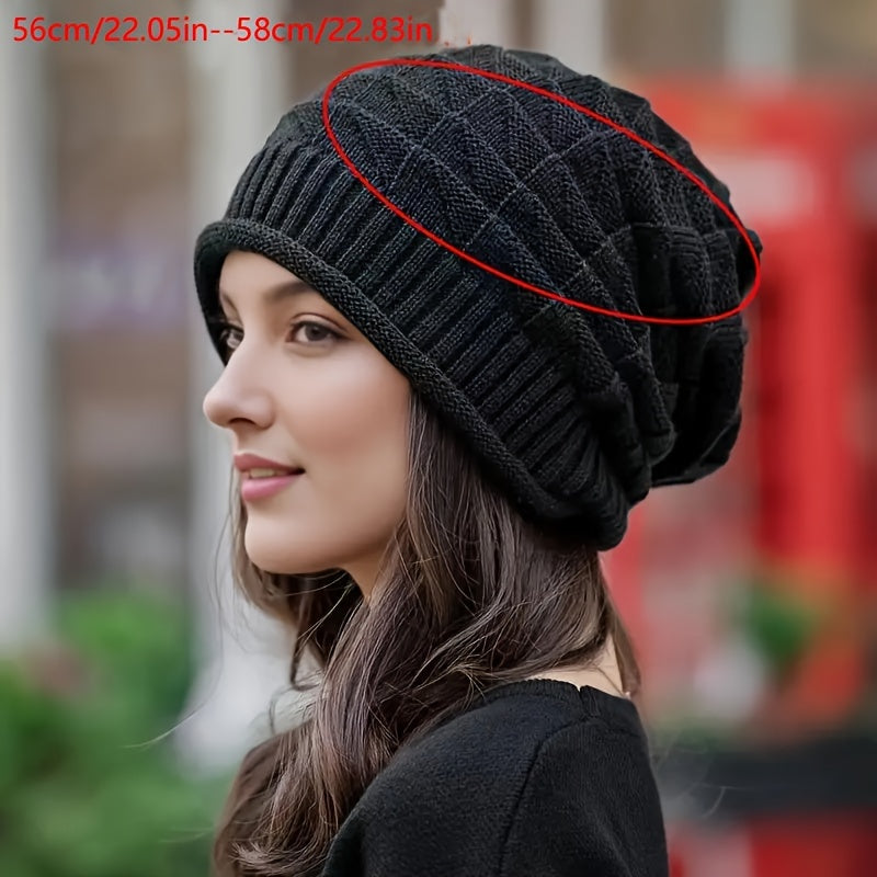 Ladies' knitted beanie, lightweight & elastic for spring and autumn – Alina