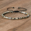 Braided Bracelet with 2.4mm Natural Stone Rollers - Seraphina