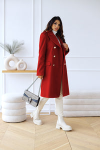 Double-breasted women's wool coat – Celina