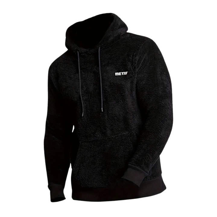 Men's hoodie lined with plush & hood - Emil