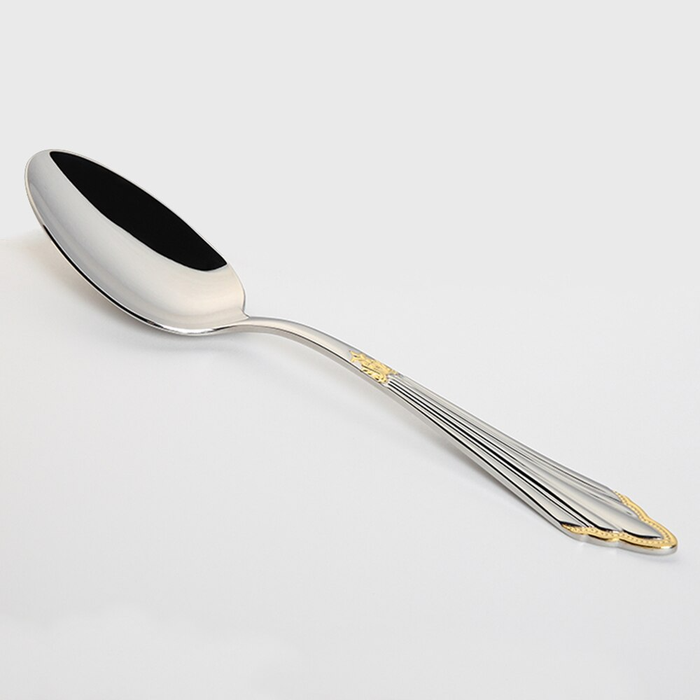 24- or 48-Piece Stainless Steel Cutlery Set with Gold Finish – GlowCut-24 Pieces-State of Style