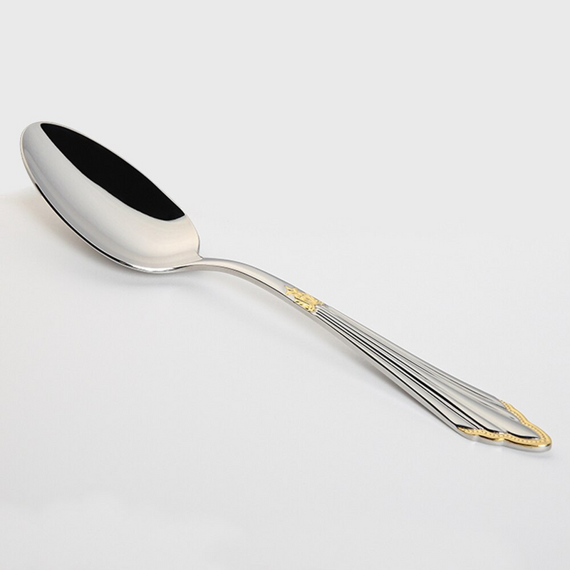 24- or 48-Piece Stainless Steel Cutlery Set with Gold Finish – GlowCut-24 Pieces-State of Style