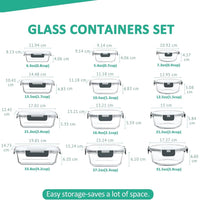 24-Piece Airtight Glass Food Storage Set - PurePreserve-Grey-State of Style
