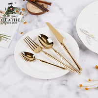 24-Piece Stainless Steel Cutlery Set - PureSet-Gold-State of Style