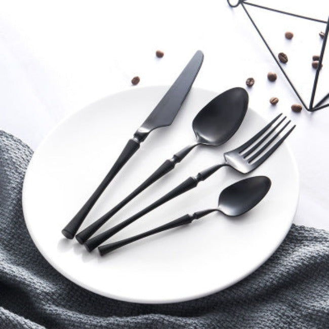 24-Piece Stainless Steel Cutlery Set – PureSet-Silver-State of Style