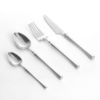 24-Piece Stainless Steel Cutlery Set – PureSet-Silver-State of Style