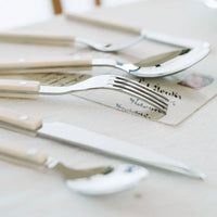 24-Piece Stainless Steel Cutlery Set with Engraved Design – BistroLine-Black-State of Style