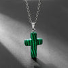 Natural Gemstone Cross Necklace - Seraphina