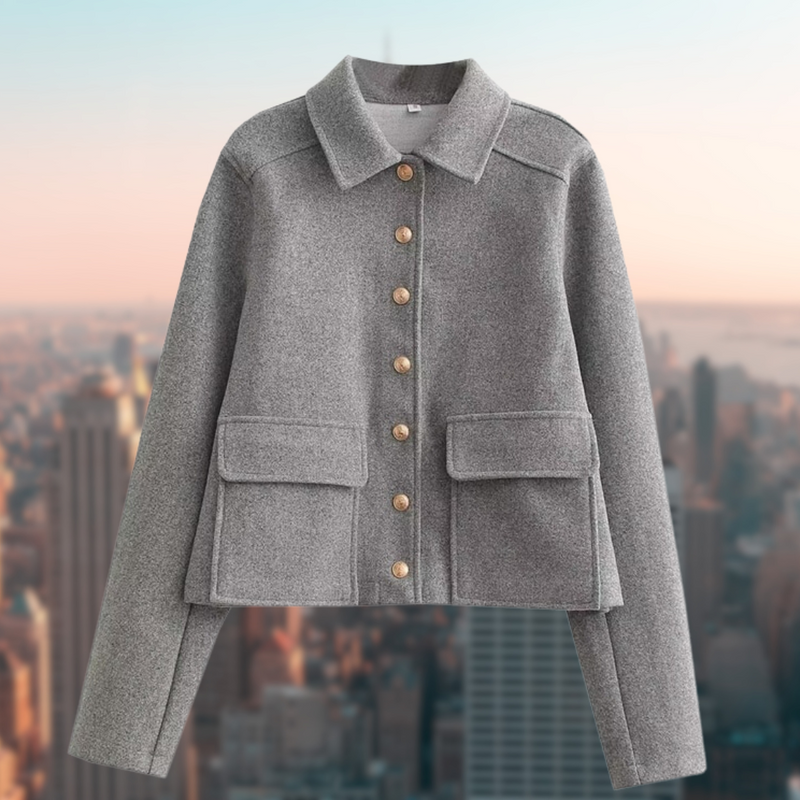 Women's wool jacket in a casual look for autumn – Noelia
