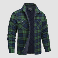 Men's checkered lumberjack jacket with warm lining – Magnus