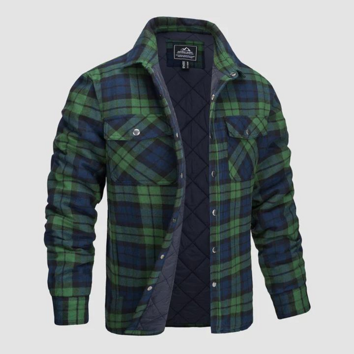 Men's checkered lumberjack jacket with warm lining – Magnus