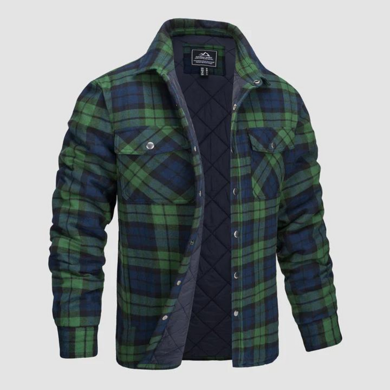 Men's checkered lumberjack jacket with warm lining – Magnus