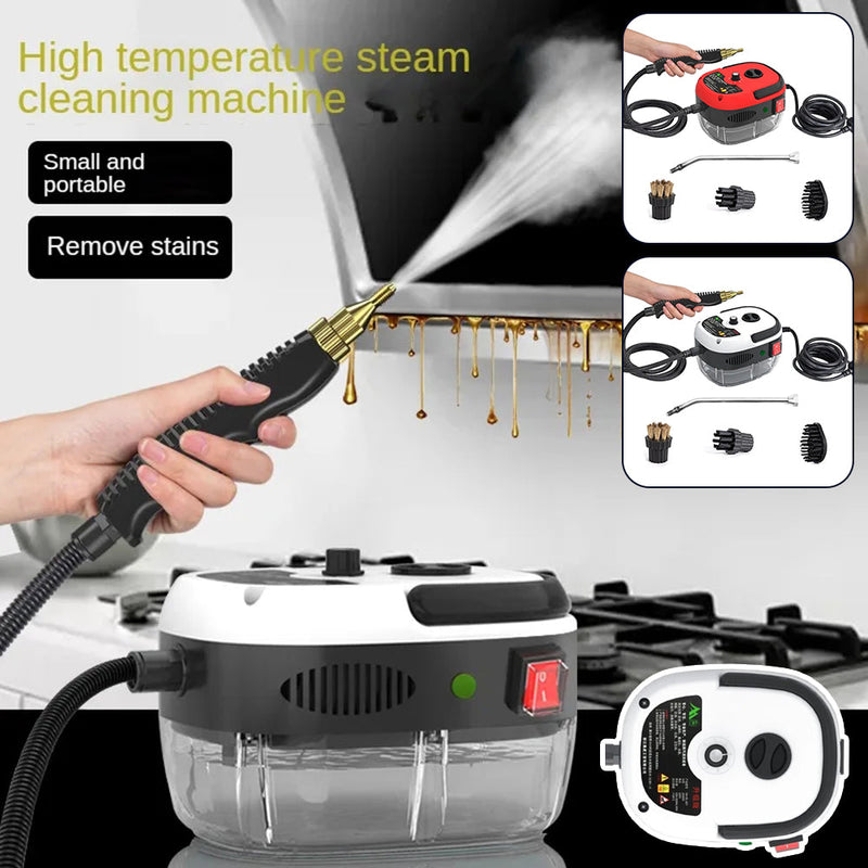 2500W HIGH-PRESSURE STEAM CLEANER - 6 SETTINGS FOR HOME & KITCHEN-White-State of Style