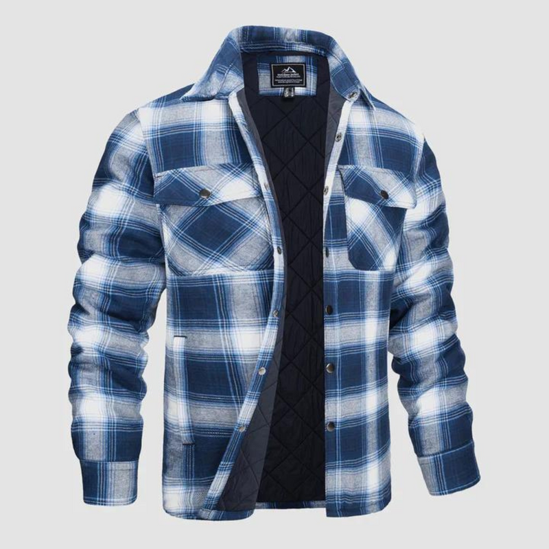 Men's checkered lumberjack jacket with warm lining – Magnus