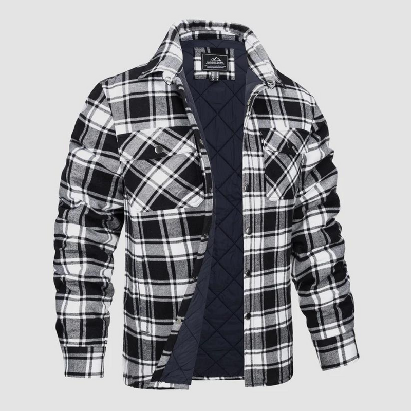 Men's checkered lumberjack jacket with warm lining – Magnus