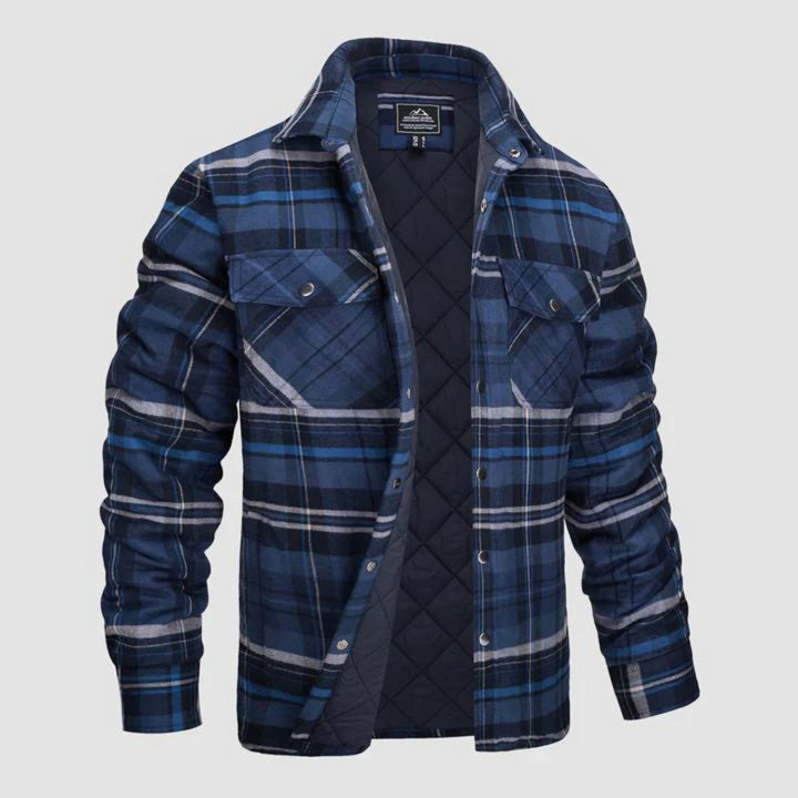 Men's checkered lumberjack jacket with warm lining – Magnus