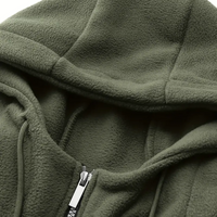Men's fleece jacket with hood & zip – Sören