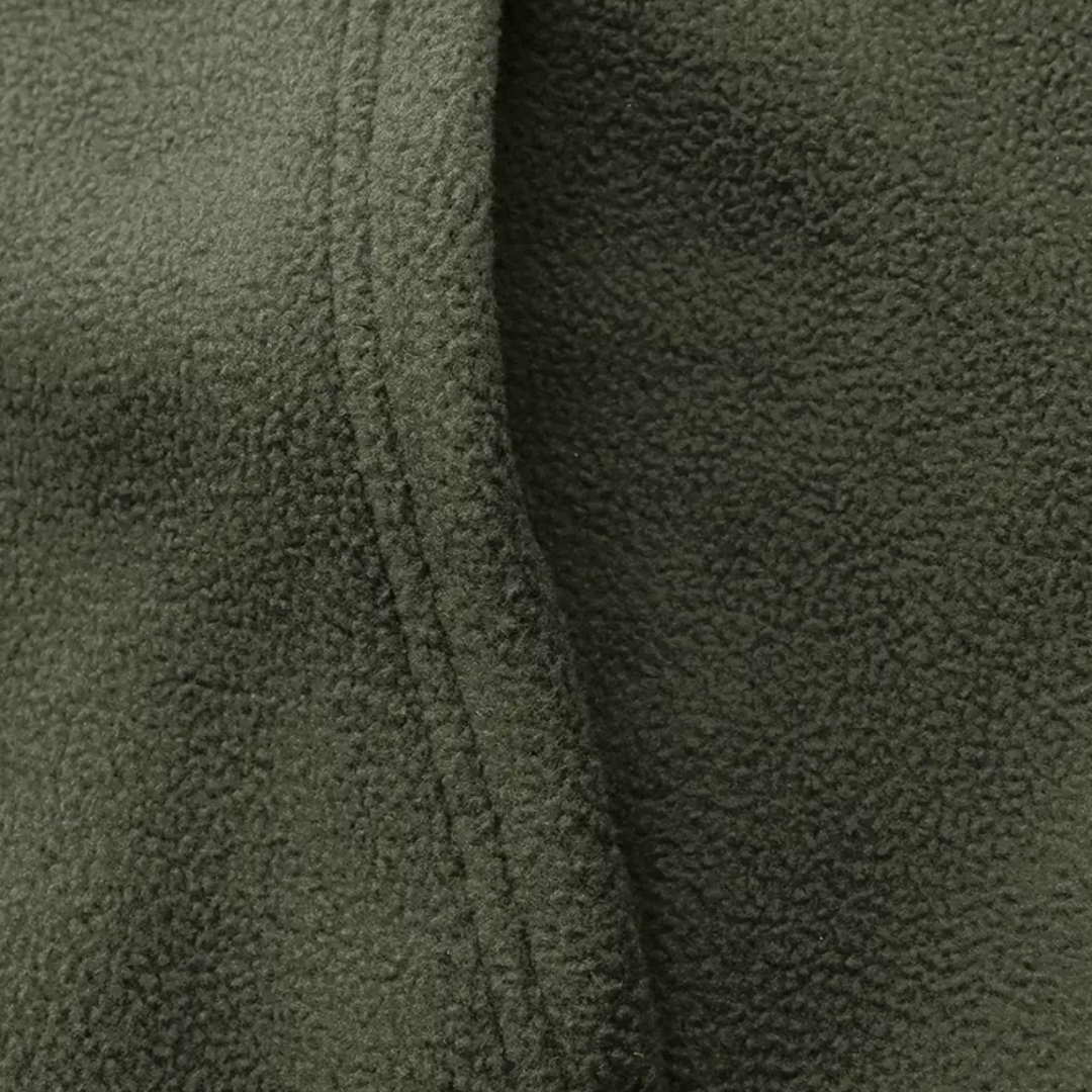 Men's fleece jacket with hood & zip – Sören