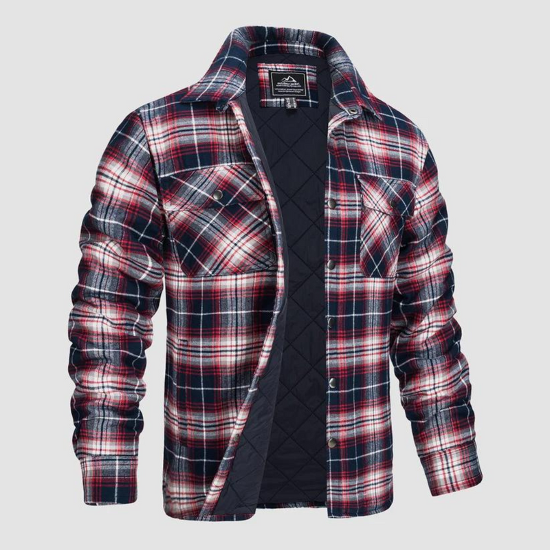 Men's checkered lumberjack jacket with warm lining – Magnus