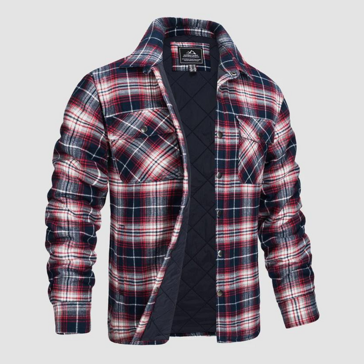 Men's checkered lumberjack jacket with warm lining – Magnus
