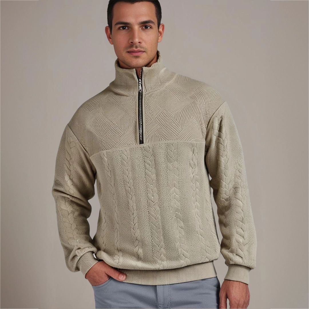 Men's pullover with cashmere merino wool – Autumn Magic Severin