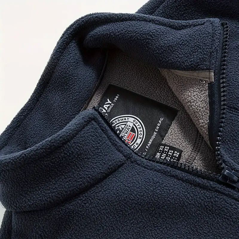 Men's Fleece Outdoor Gilet – Lined with Stand-up Collar – Kaspar