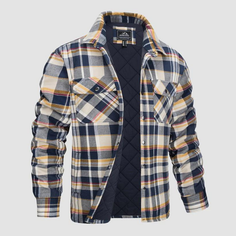 Men's checkered lumberjack jacket with warm lining – Magnus